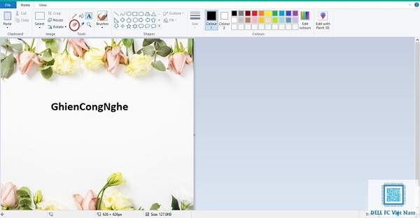 Hướng dẫn cách chèn chữ vào ảnh trong Photoshop, Word đơn giản nhất 2 cach chen chu vao anh dellfcvietnam 2