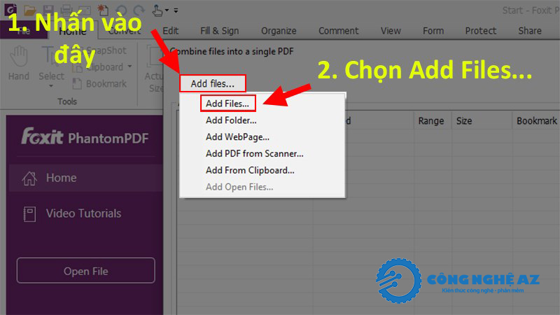 cach ghep file pdf bang foxit reader congngheaz 3