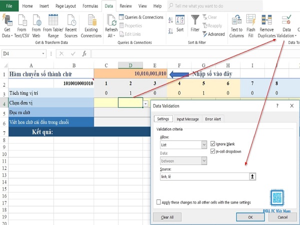 Hướng dẫn chuyển số thành chữ trong Excel dễ dàng nhất 3 chuyen so thanh chu trong excel dellfcvietnam 3