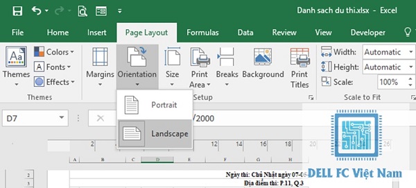 Hướng dẫn cách in Excel trên 1 trang giấy A4 đơn giản 1 cach in file excel dellfcvietnam 1