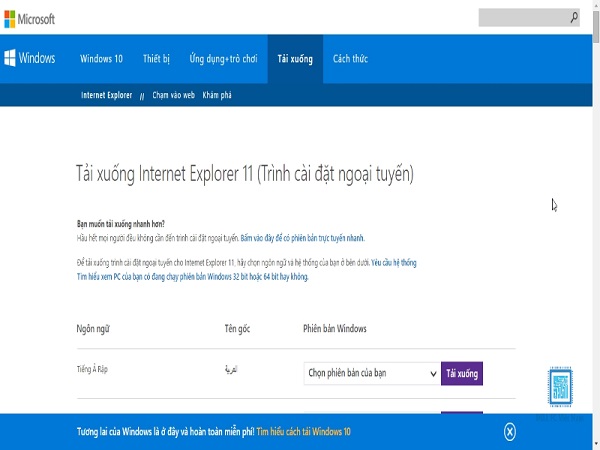 cai dat internet explorer cho win 10 dellfcvietnam 2