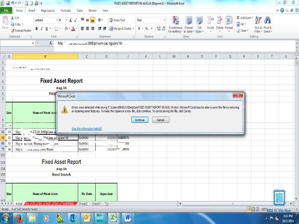 Khắc phục lỗi không lưu được file Excel sau khi chỉnh sửa chi tiết 3 loi khong luu duoc file excel dellfcvietnam 1