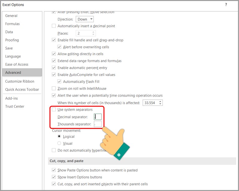 doi dau phay thanh dau cham trong excel dellfcvietnam 6