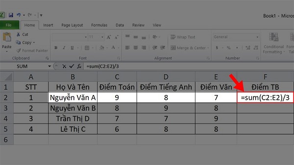 Cách tính trung bình trong Excel nhanh nhất & chi tiết nhất 2025 4 tính trung bình trong excel