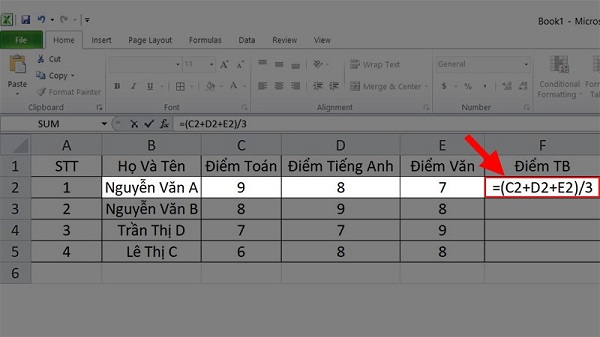 Hướng dẫn cách tính trung bình trong Excel đơn giản và hiệu quả 5 tinh trung binh trong excel dellfcvietnam 5