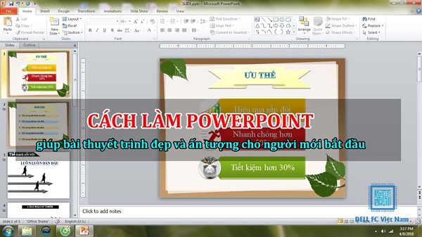 Hướng dẫn cách trình chiếu Powerpoint trên máy tính đơn giản 1 trinh chieu powerpoint dellfcvietnam 1