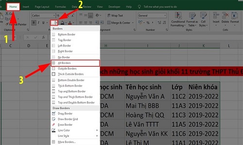 Hướng dẫn cách tạo bảng trong Excel chi tiết, đơn giản nhất 76 tao bang trong excel dellfcvietnam