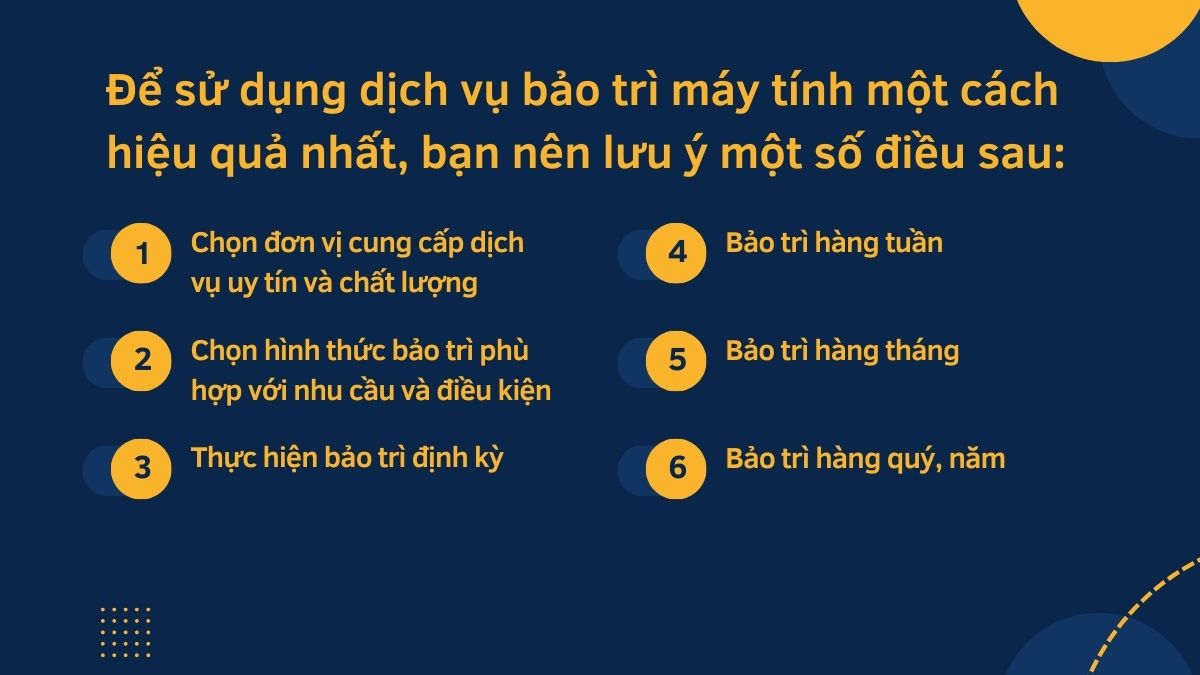 Bảo trì máy tính: Dịch vụ hữu ích cho mọi người 3 mot so luu y bao tri may tinh