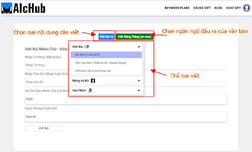 alchub nen tang viet content ai congngheaz 2