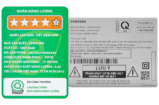 Công suất Tivi 75 inch: Từ 145W - 430W tùy dòng sản phẩm 3 cong suat tivi 75 inch congngheaz 2