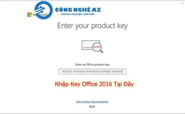 cach nhap key office 2016 professional plus free congngheaz 1