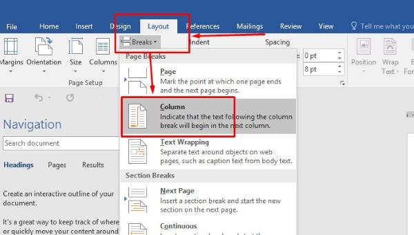 3+ Cách chia cột trong Word Đơn giản, Nhanh chóng, Hiệu quả 2 cach chia cot trong word congngheaz 2
