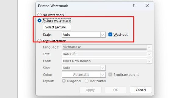 3 Cách Tạo Watermark trong Word Đơn Giản Nhất (2025) 8 cach tao watermark trong word congngheaz 4