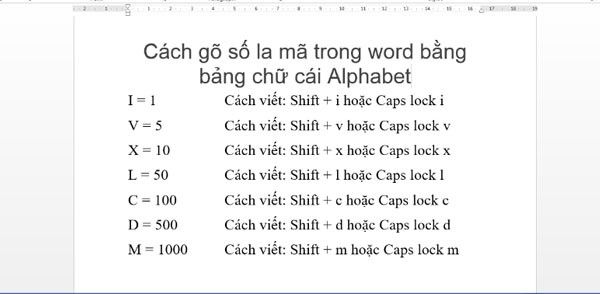 3 Cách Viết Số La Mã Trong Word Cực Đơn Giản Nhất 2025 2 cach viet so la ma trong word congngheaz 1