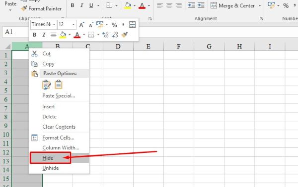 5+ Cách Ẩn Cột Trong Excel Siêu Đơn Giản & Nhanh Chóng 2025 1 cach an cot trong excel bang menu chuot phai congngheaz
