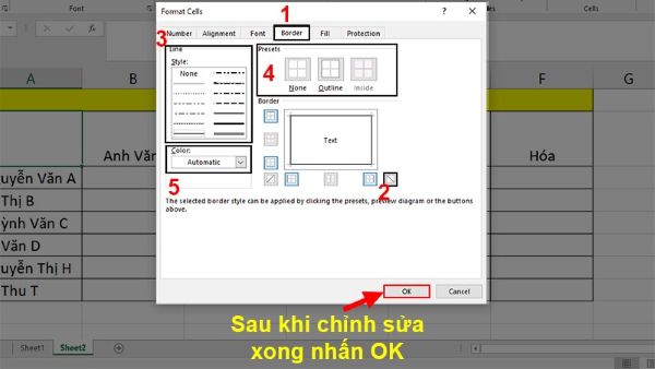 3 Cách Gạch Chéo Ô trong Excel Đơn Giản & Nhanh Chóng 2 cach gach cheo o trong excel congngheaz 1