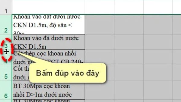 cach gian dong trong excel congngheaz 1