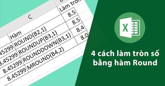 5 Cách làm tròn số trong Excel đơn giản cho người mới 2025 1 cach lam tron so trong excel congngheaz