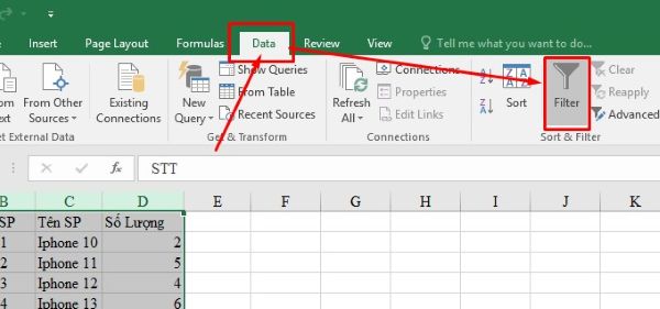 Cách Lọc Dữ Liệu Trong Excel Đơn Giản Đơn Giản Cho Người Mới 2025 2 cach loc du lieu trong excel congngheaz 2
