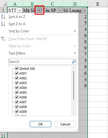 Cách Lọc Dữ Liệu Trong Excel Đơn Giản Đơn Giản Cho Người Mới 2025 3 cach loc du lieu trong excel congngheaz 3