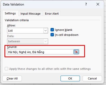 3+ Cách Tạo Drop List Trong Excel Đơn Giản Nhất 2025 4 cach tao drop list trong excel bang cach nhap lieu thu cong congngheaz