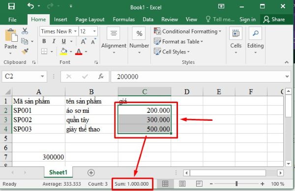 8+ Cách tính tổng trong Excel nhanh nhất mà bạn cần biết 2025 1 cach tinh tong trong excel khong can ham congngheaz