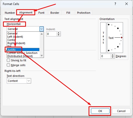 Cách xuống dòng trong Excel trên Macbook & Windows chi tiết nhất 2025 4 cach xuong dong trong excel bang justify congngheaz