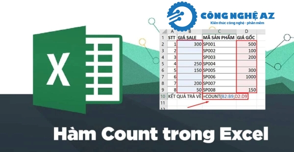 Hàm COUNT trong Excel là gì? Cú pháp, cách dùng & ví dụ chi tiết 1 ham count trong excel la gi congngheaz