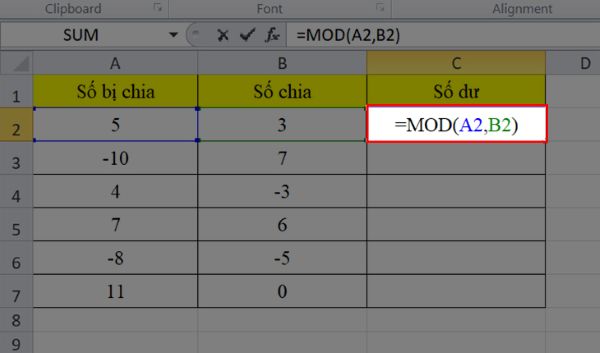 ham mod trong excel congngheaz 1