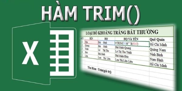 Hàm TRIM trong Excel: 5 Bước Loại Bỏ Khoảng Trắng Thừa 26 ham trim trong excel congngheaz