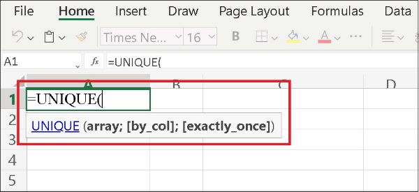 ham unique trong excel congngheaz 1