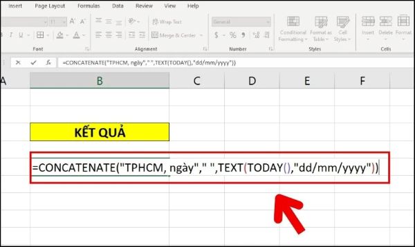 Hàm Concatenate trong Excel là gì? Cú pháp, cách dùng & ví dụ chi tiết 3 ham concatenate trong excel congngheaz 2