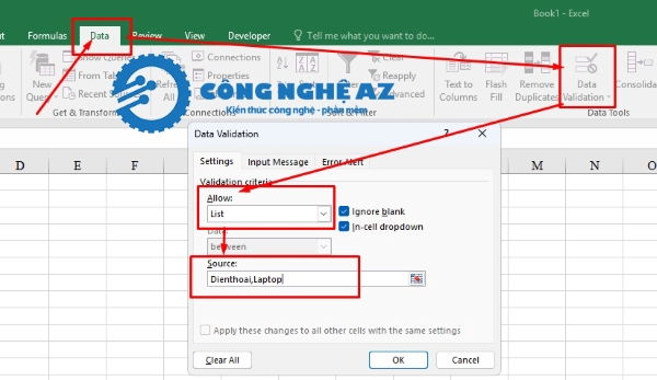 cach su dung ham indirect trong excel congngheaz 1