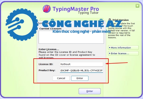 huong dan cai dat typing master pro 10 full key congngheaz 10