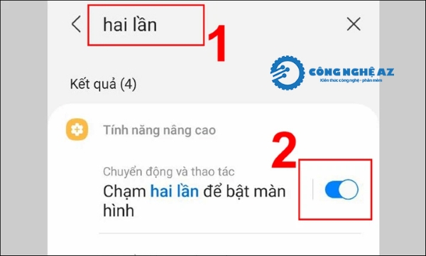 Cách cài đặt nhấn 2 lần mở màn hình SamSung chi tiết, đơn giản 2025 3 cach cai dat nhan 2 lan mo man hinh samsung congngheaz 3