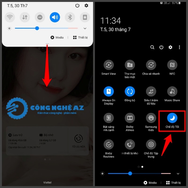 cach tat che do man hinh den trang samsung congngheaz 5