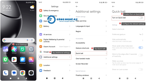 7 cách tắt màn hình Xiaomi không cần nút nguồn cho mọi dòng máy 2 cach tat man hinh xiaomi khong can nut nguon congngheaz 2