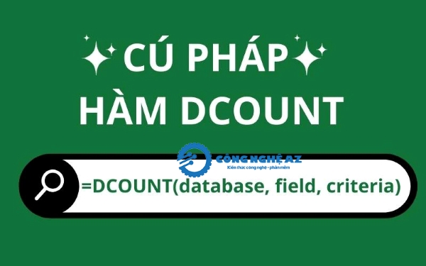 cu phap cua ham dcount trong excel congngheaz
