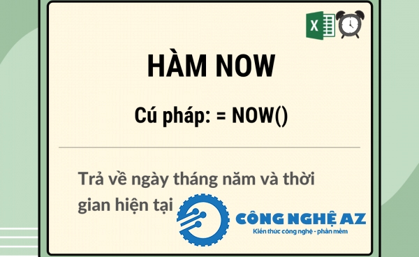 cu phap cua ham now trong excel congngheaz