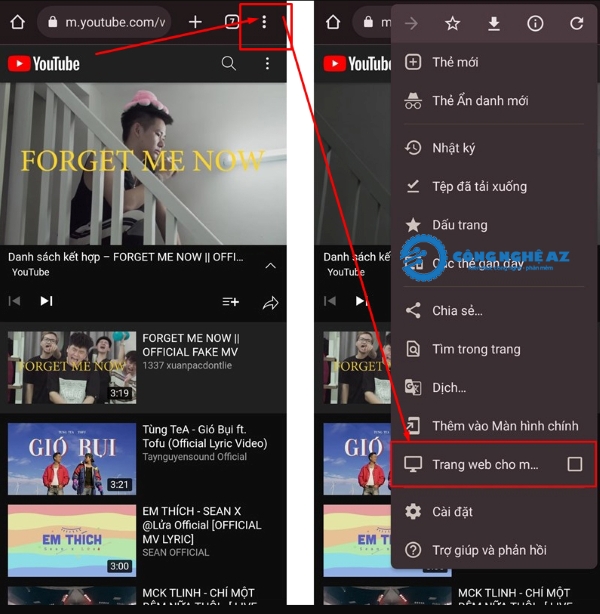 cach nghe nhac youtube tat man hinh android ios congngheaz 1