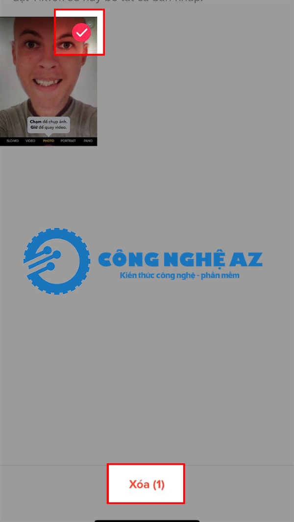 cach xoa ban nhap tren tiktok congngheaz 3